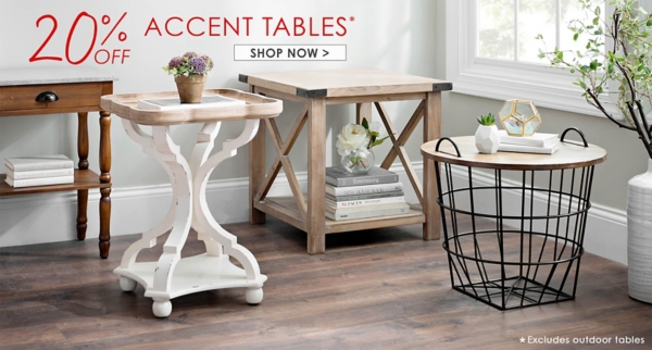 20% Off Accent Tables - Shop Now