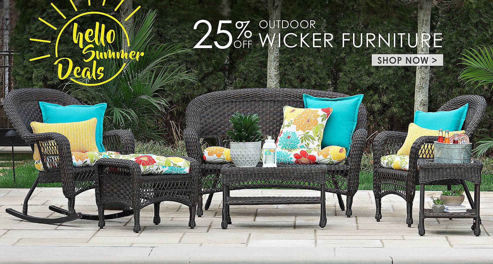 Hello to Summer - 25% Off Outdoor Wicker Furniture - Shop Now