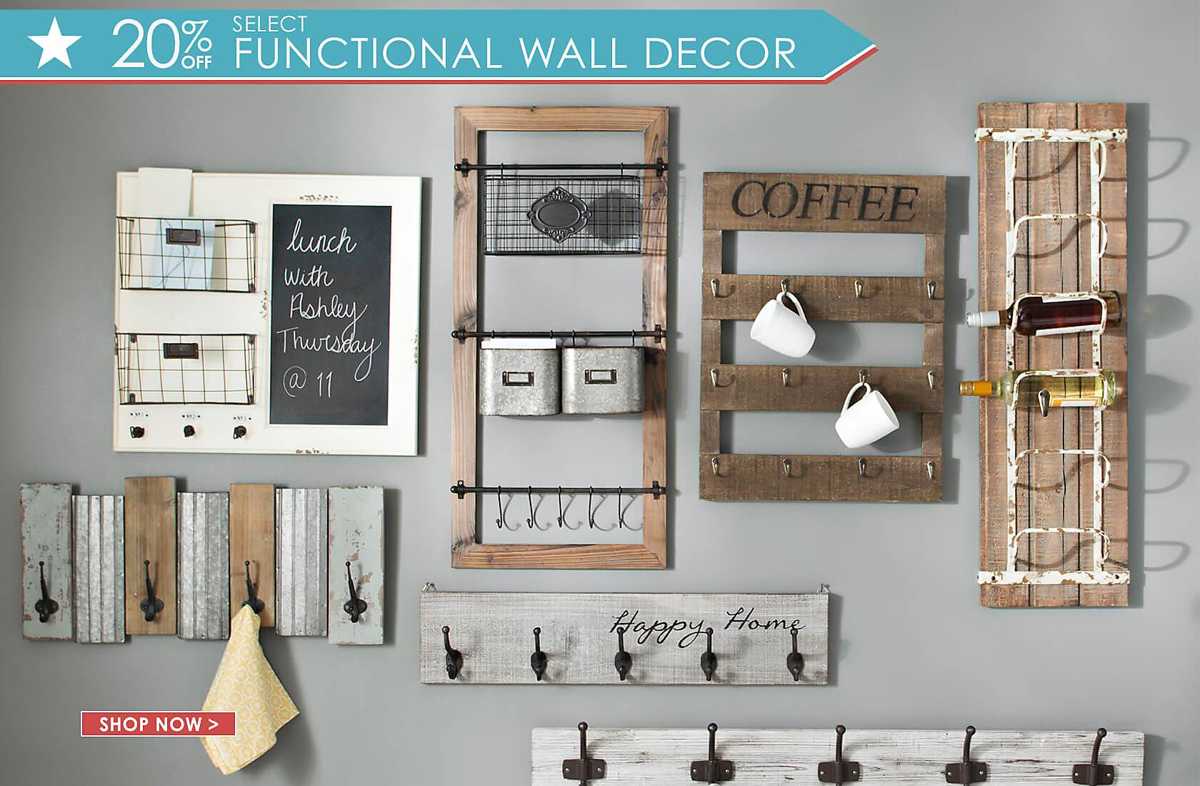 20% Off Select Functional Wall Decor - Shop Now