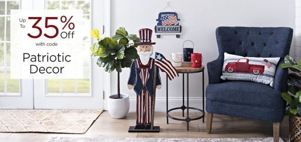 Patriotic Decor Up to 35% Off with code