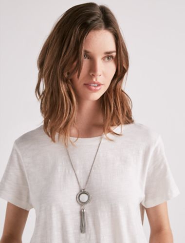 Lucky Brand Pendant Necklace Silver | eBay