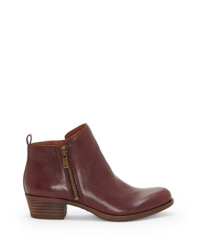 lucky basel flat leather bootie