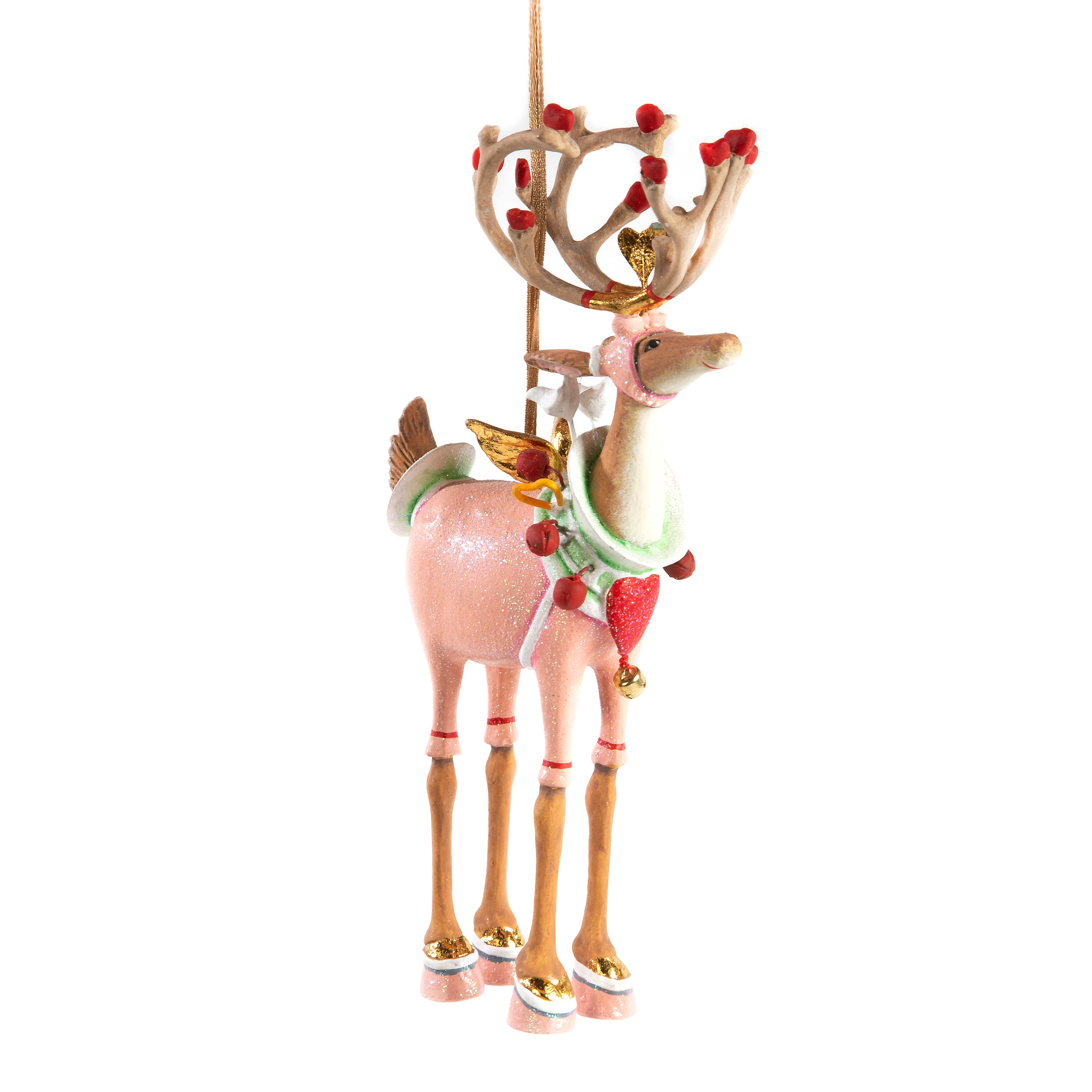 Patience Brewster Dash Away Cupid Reindeer Ornament mackenzie-childs Panama 0