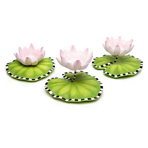 Patience Brewster Lily Pond Candle Holder - Set of 3 image one