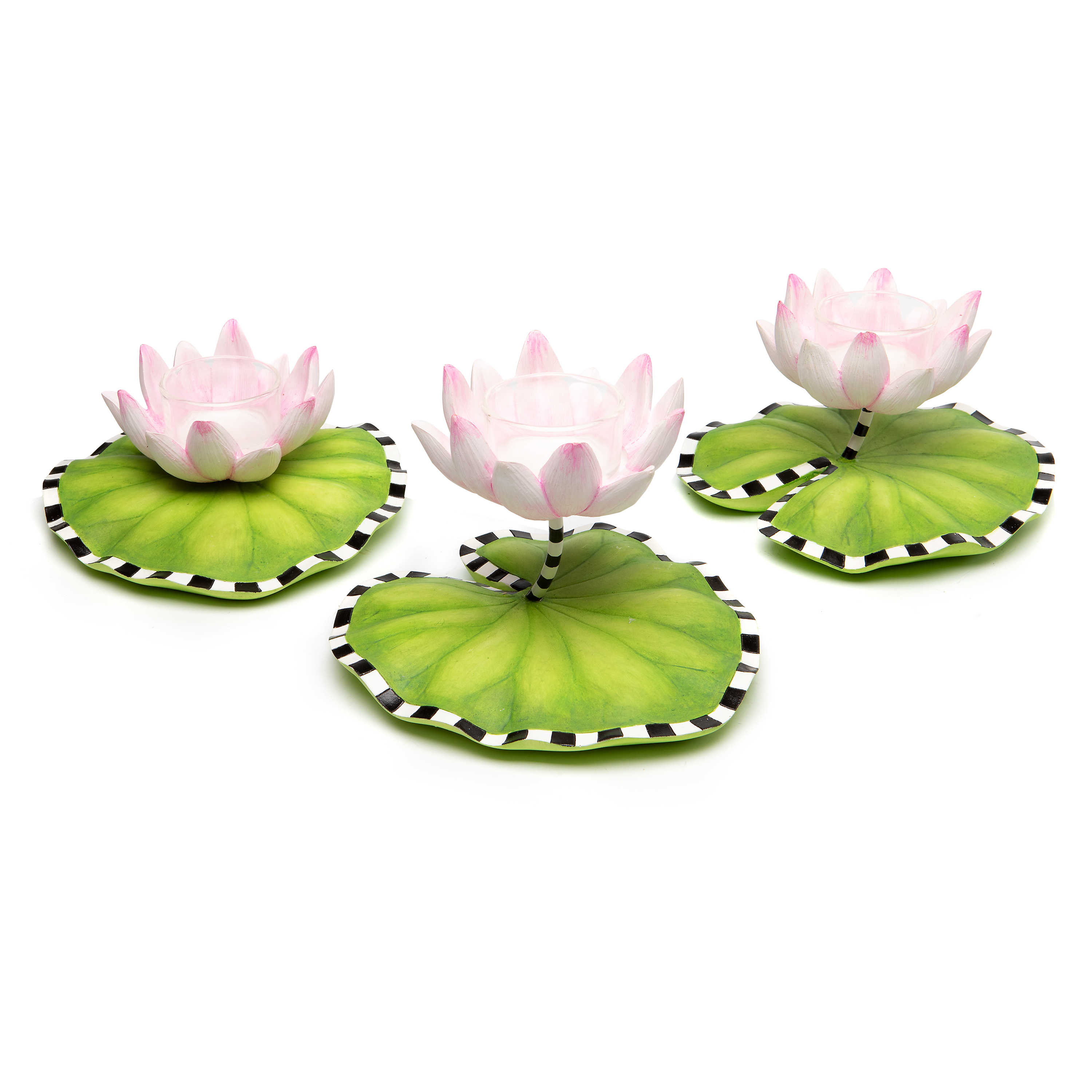 Patience Brewster Lily Pond Candle Holder - Set of 3 mackenzie-childs Panama 0