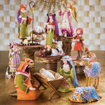 MacKenzie-Childs | Patience Brewster Nativity Shepherd & Sheep Figures