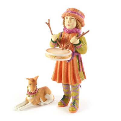 Patience Brewster Nativity Little Drummer Boy & Dog Figures