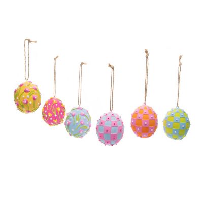 Patience Brewster Technicolor Eggs - Set of 6 - Floral and Check