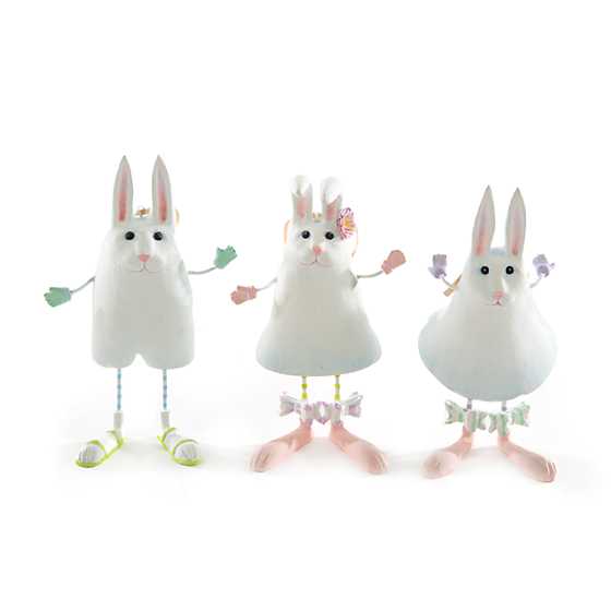 Patience Brewster Marshmallow Rabbit Ornaments - Set of 3 image one
