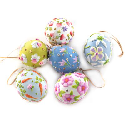 Patience Brewster Bright Floral Eggs, Set of 6