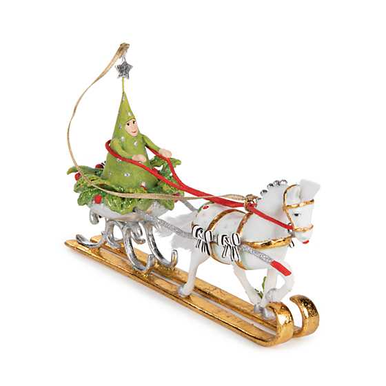 Patience Brewster Jingle Bells Sleigh with Tree Ornament image two