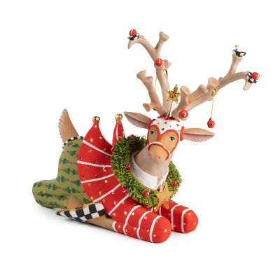 Patience Brewster Dash Away Sitting Prancer Reindeer Figure