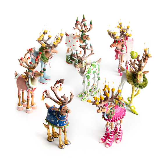 Patience Brewster Dash Away Reindeer Mini Ornaments Set