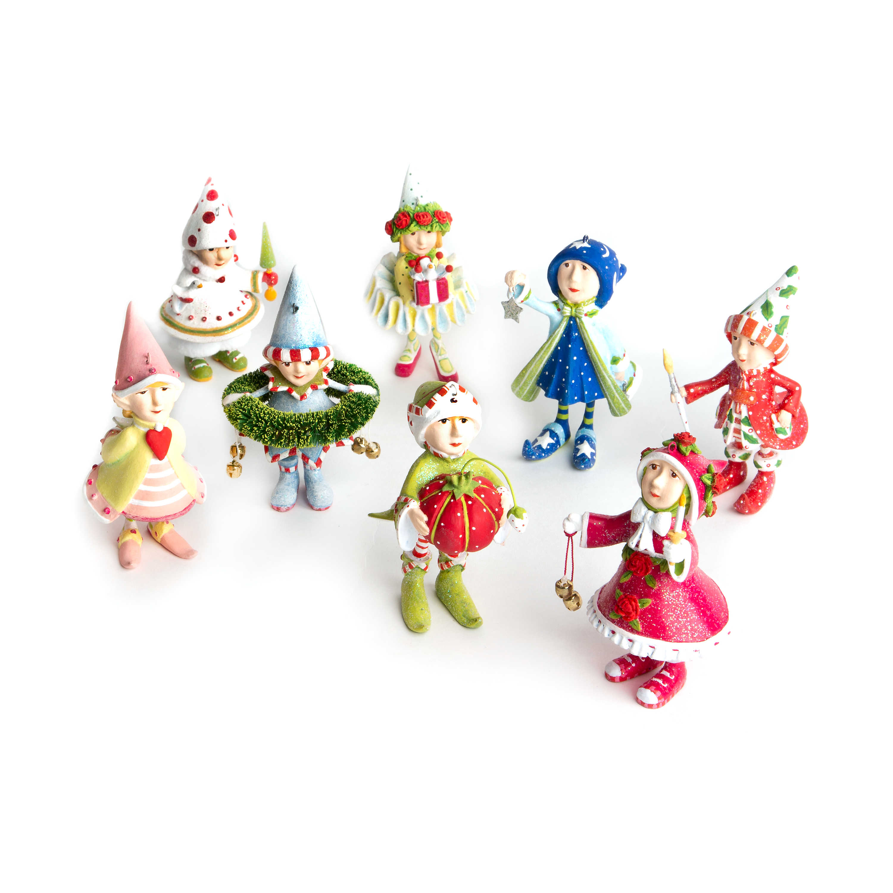Patience Brewster Dash Away Elves Mini Ornaments Set mackenzie-childs Panama 0