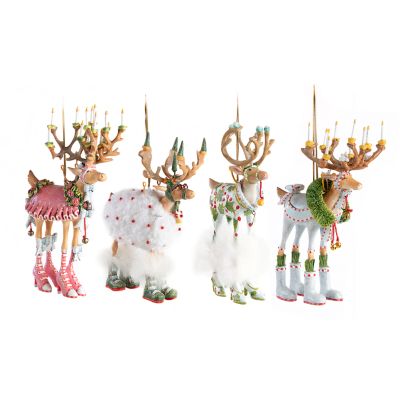 MacKenzie-Childs | Patience Brewster Dash Away Reindeer Ornament Set