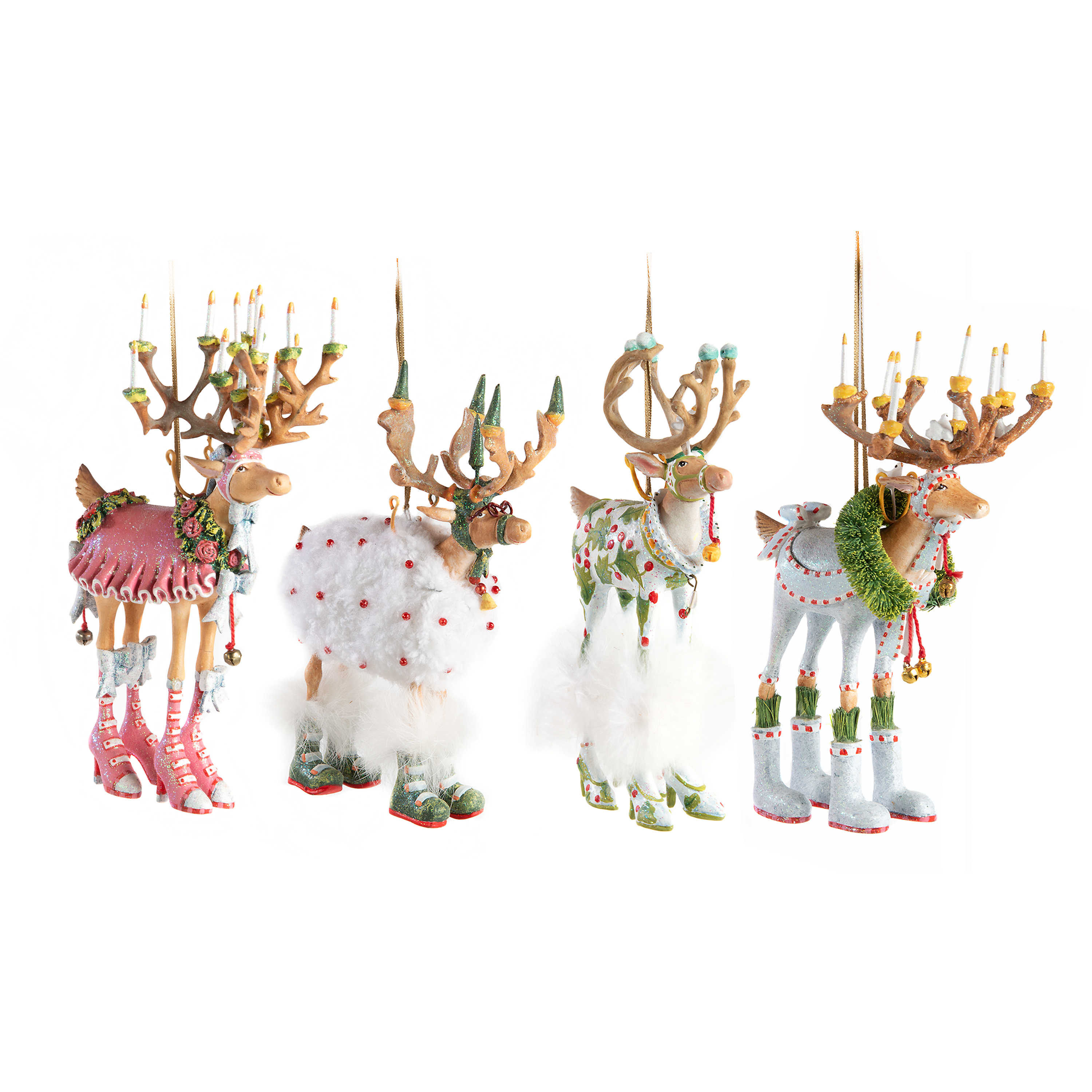 Patience Brewster Dash Away Reindeer Ornament Set mackenzie-childs Panama 0
