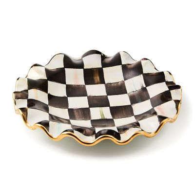 Courtly Check Ceramic Fluted Dinner Plate