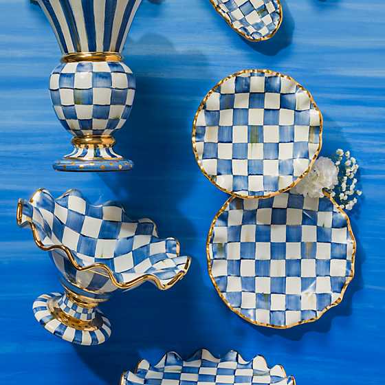 Royal Check Fluted Dinner Plate image two