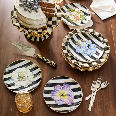 MacKenzie-Childs | Courtly Check Ceramic Fluted Dessert Plate