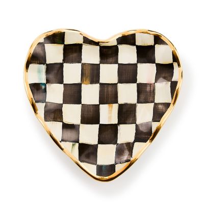 Courtly Check Fluted Heart Plate