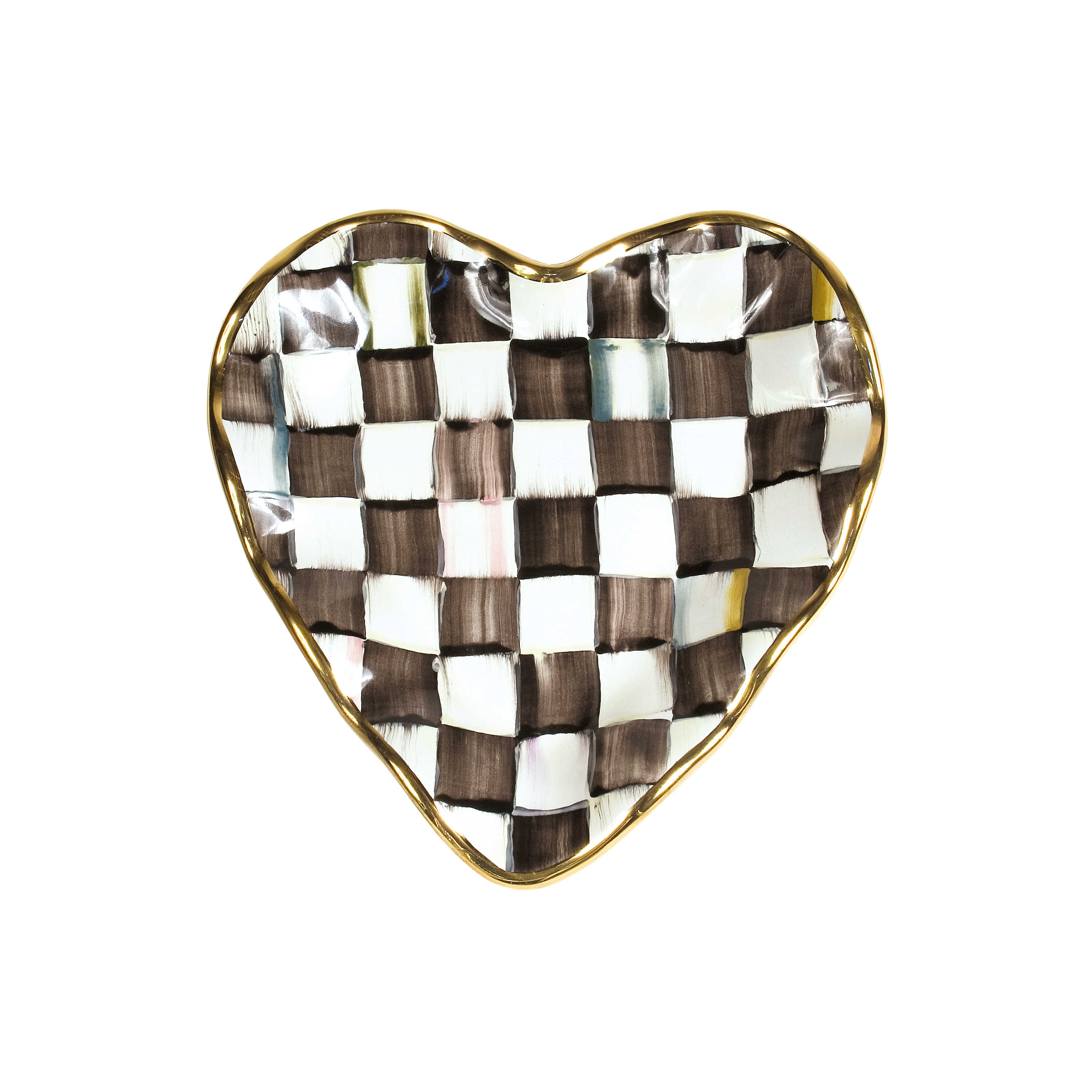 Courtly Check Fluted Heart Plate mackenzie-childs Panama 0
