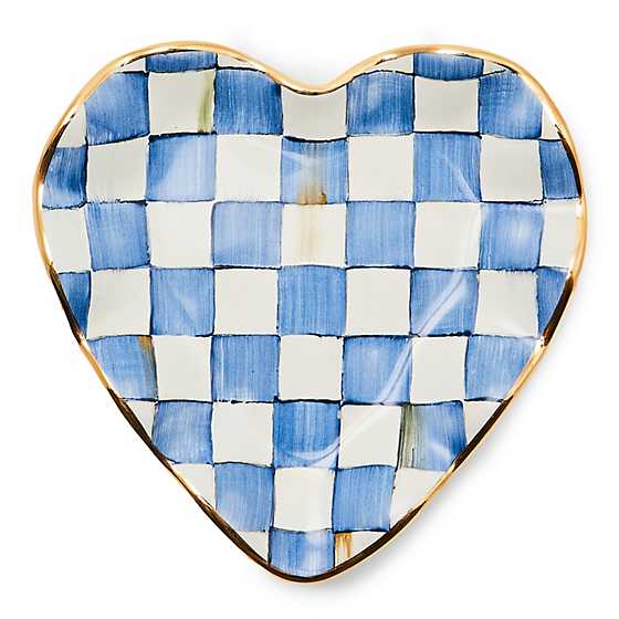 Royal Check Fluted Heart Plate
