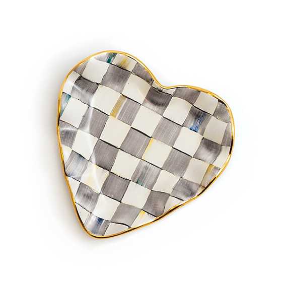 Sterling Check Heart Plate image two