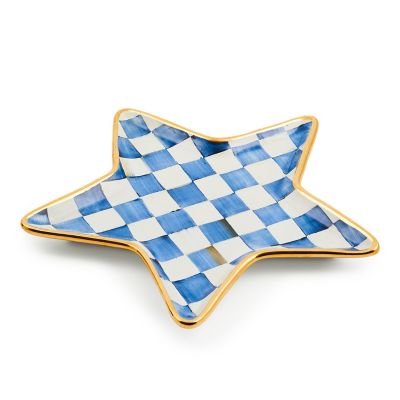 MacKenzie-Childs Blue & White Zig Zag Pot Holders – Set of 2