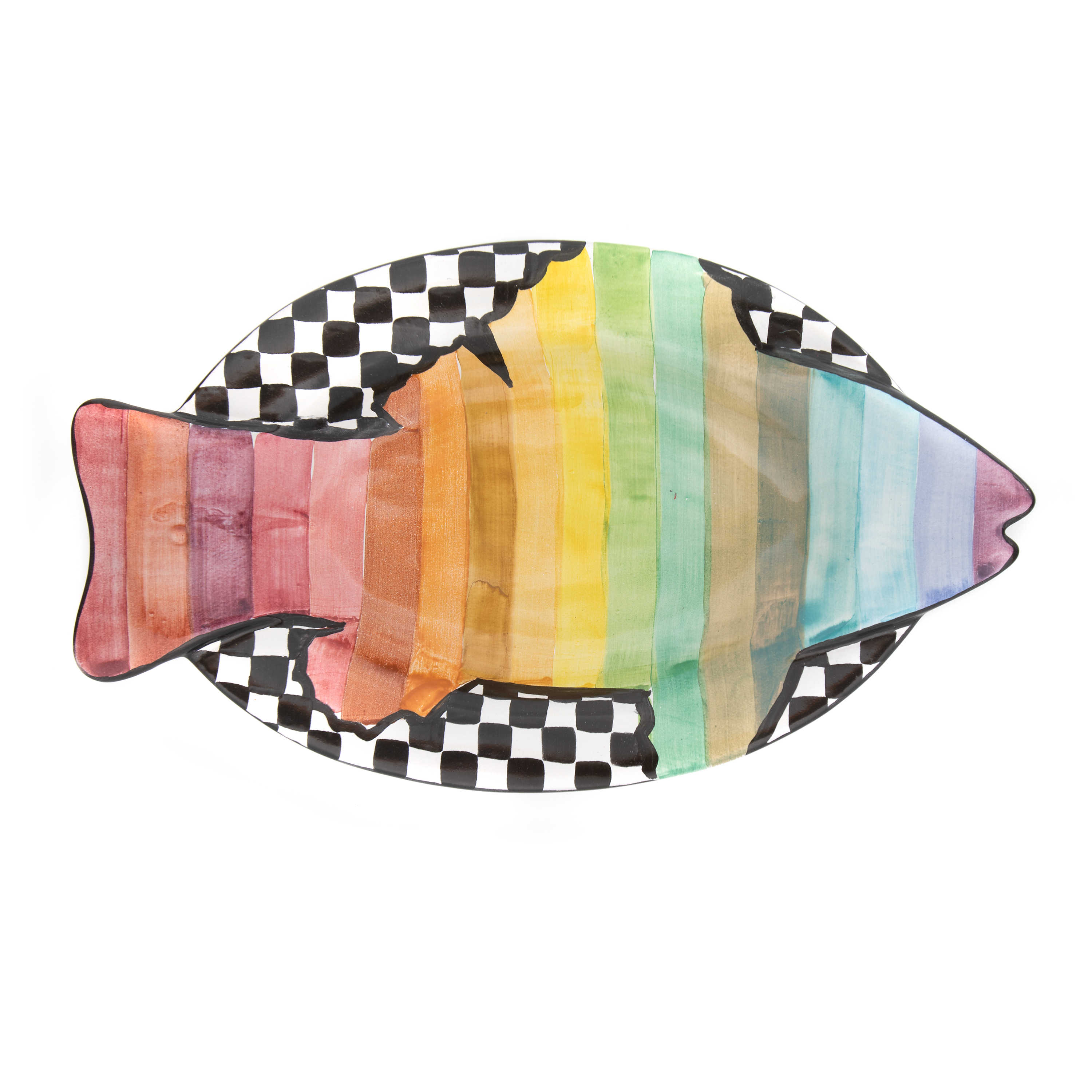 Rainbow Fish Dinner Platter mackenzie-childs Panama 0
