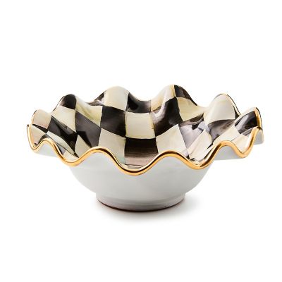 Courtly Check Ceramic Fluted Breakfast Bowl