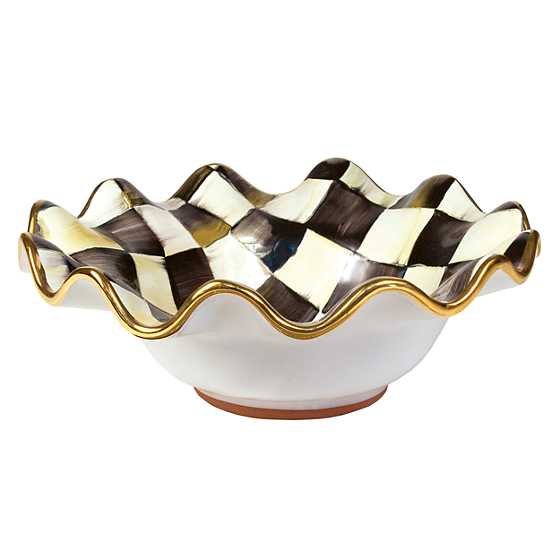 Courtly Check Ceramic Fluted Breakfast Bowl