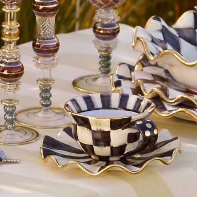 MacKenzie-Childs  Courtly Check Espresso Cup & Saucer Set