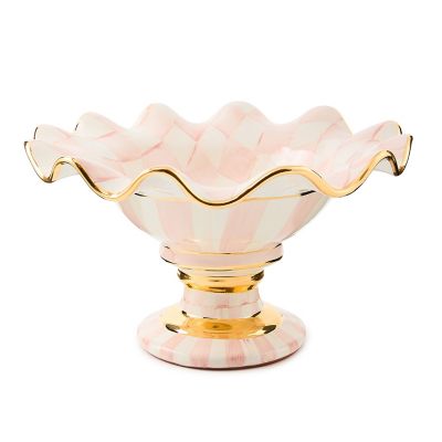 Rosy Check Ceramic Compote mackenzie-childs Panama 0