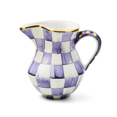 Plum Check Ceramic Creamer mackenzie-childs Panama 0