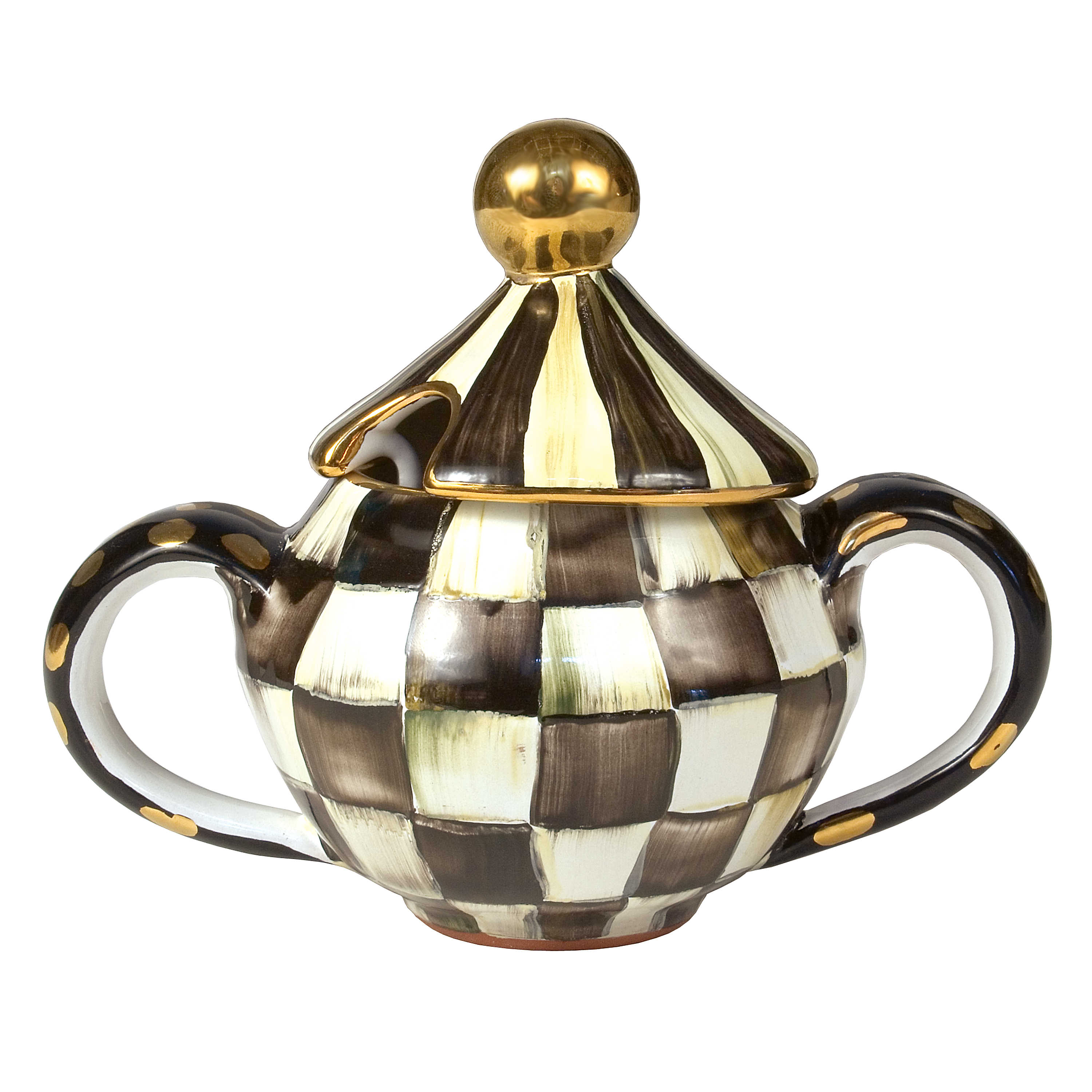 Courtly Check Sugar Bowl with Lid mackenzie-childs Panama 0