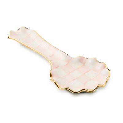 Rosy Check Ceramic Spoon Rest mackenzie-childs Panama 0