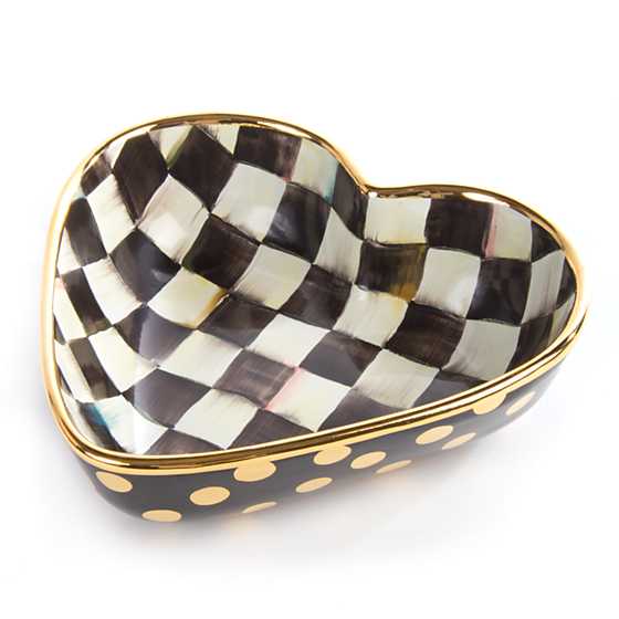 Courtly Check Heart Bowl - Large image one