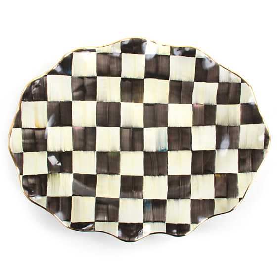Courtly Check Ceramic Large Serving Platter