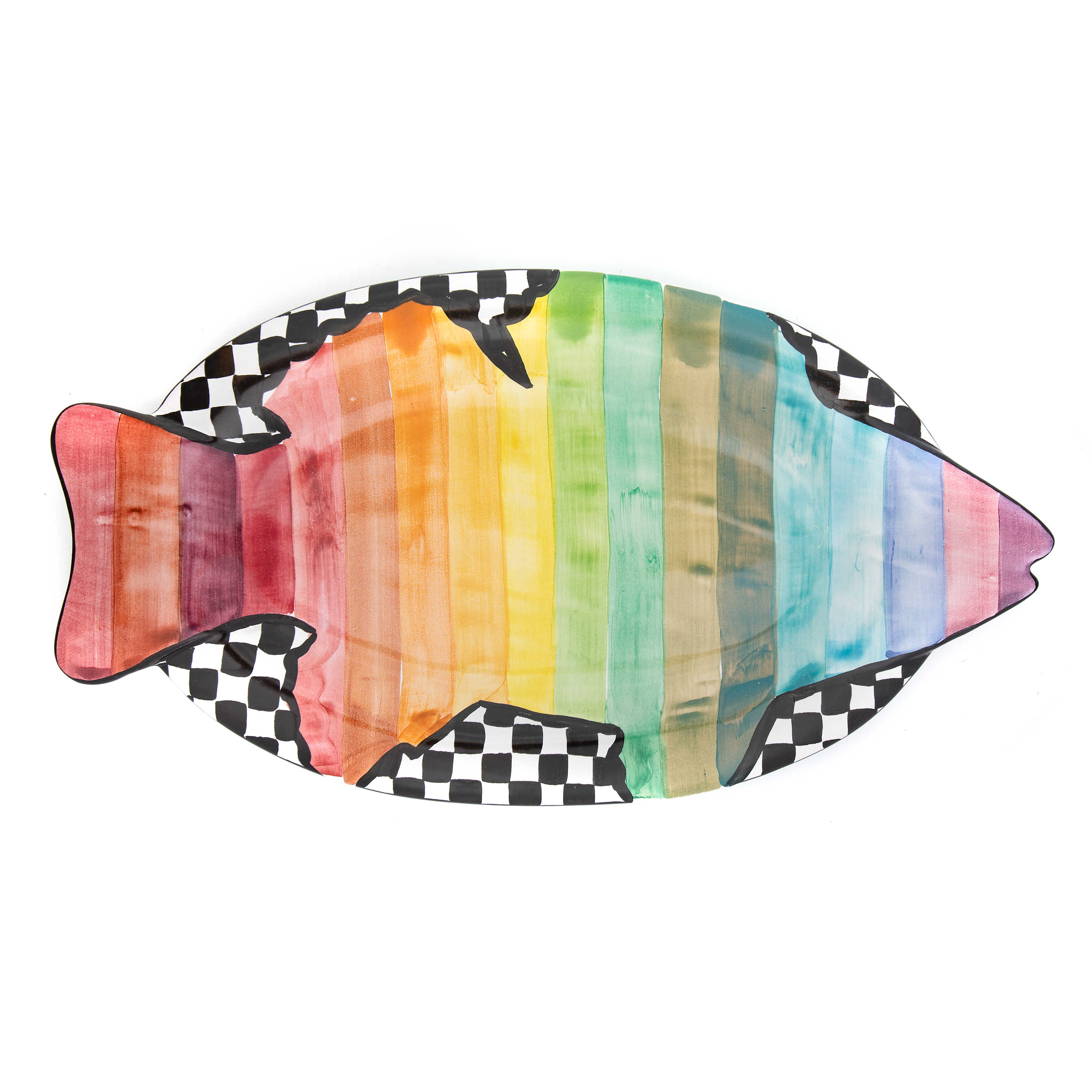 Rainbow Fish Perfect Platter mackenzie-childs Panama 0
