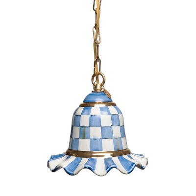 Royal Check Small Ceramic Pendant Lamp mackenzie-childs Panama 0