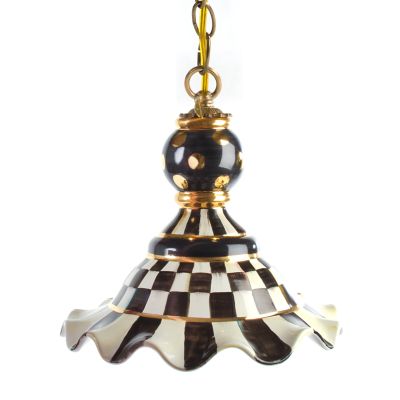 Courtly Check Medium Ceramic Pendant Lamp