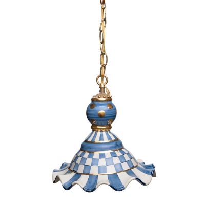 Royal Check Medium Ceramic Pendant Lamp mackenzie-childs Panama 0