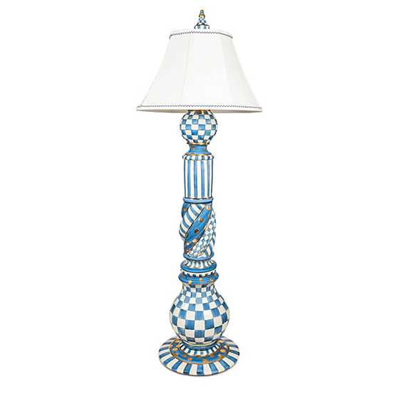 Royal Check Ceramic Floor Lamp