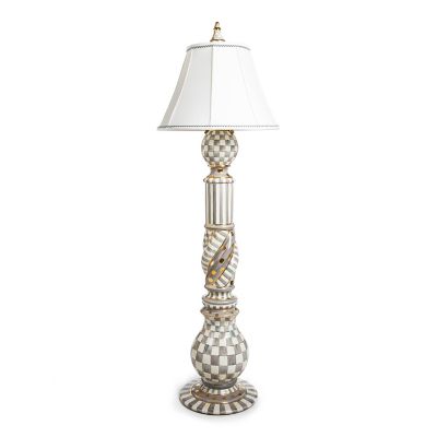 Sterling Check Ceramic Floor Lamp mackenzie-childs Panama 0