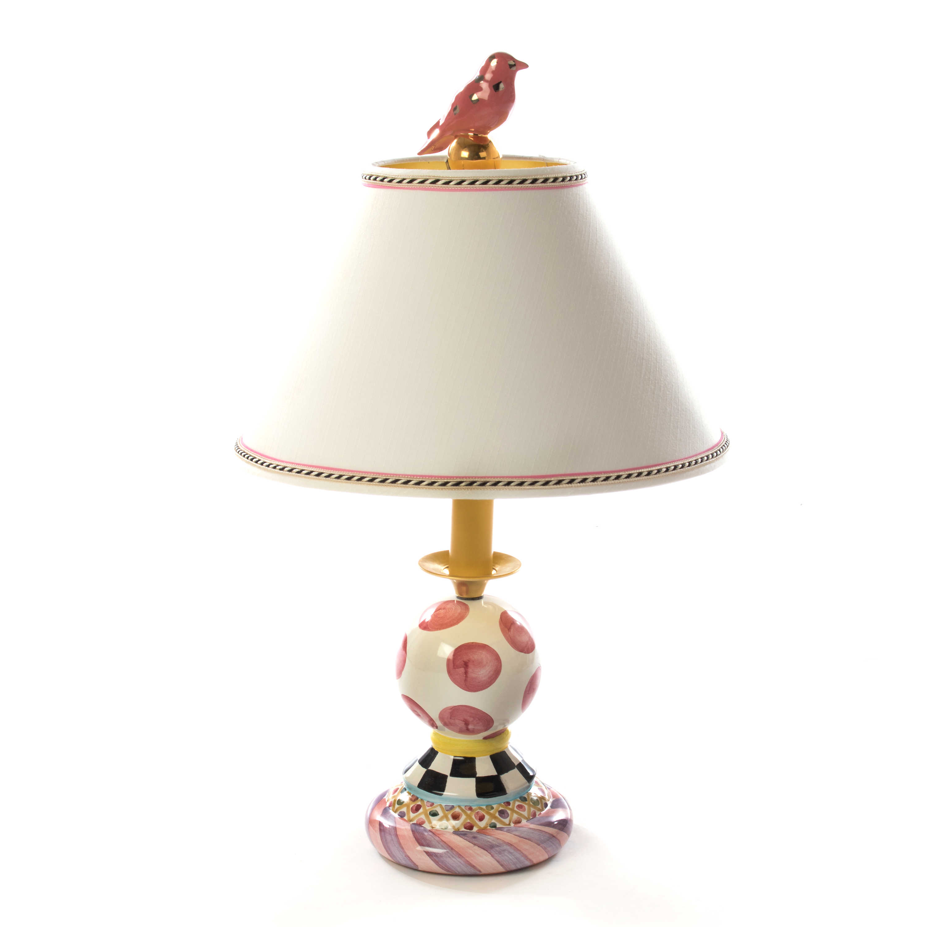 Super Pink Bulbous Lamp mackenzie-childs Panama 0