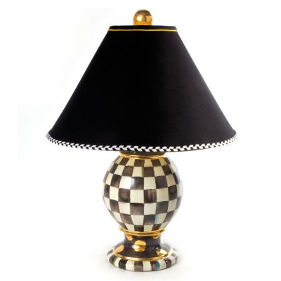 Courtly Check Ceramic Globe Lamp