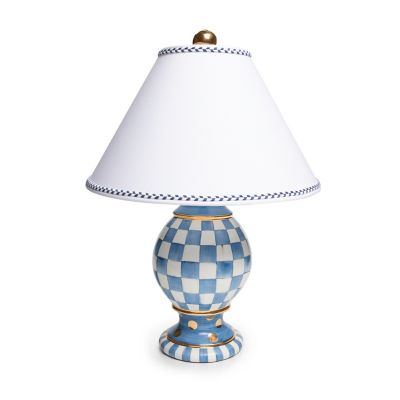 Royal Check Ceramic Globe Lamp