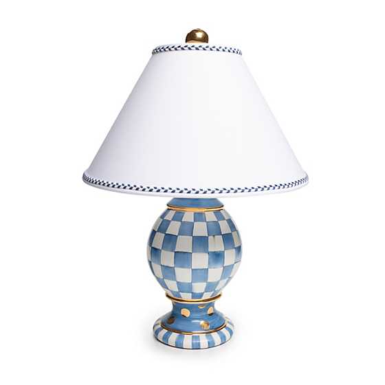 Royal Check Ceramic Globe Lamp