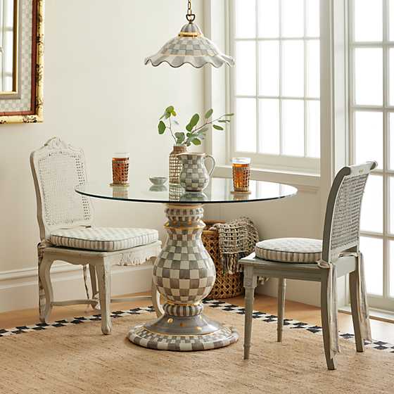 Sterling Check Pedestal Table Base image two