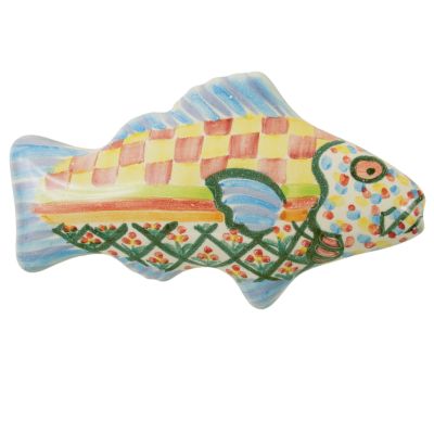 2257 Pink Blue Fishing Lure Ceramic Cabinet Drawer Knob